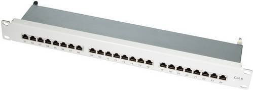 LogiLink NP0040 24 Port Netzwerk-Patchpanel CAT 6, Hellgrau, 1 HE, Breite: 48,3 cm - Bild 1