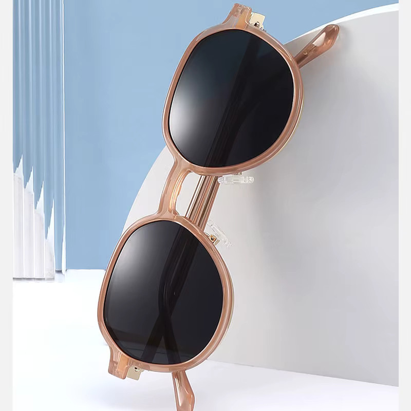 CCspace Lesebrille mit magnetischem Clip, Sonnenbrille, Metall, Rund, Damen - Bild 3