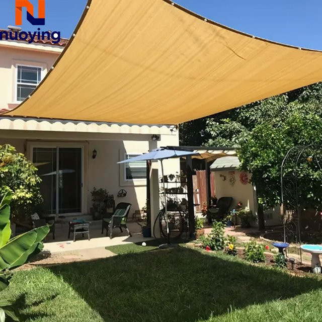 NUOYING Sonnenschutzstoff in Beige und Coffee als langlebiges Schattennetz für Terrasse, Pflanzen, Gewächshaus, Hühnerstall und Veranda - Bild 1