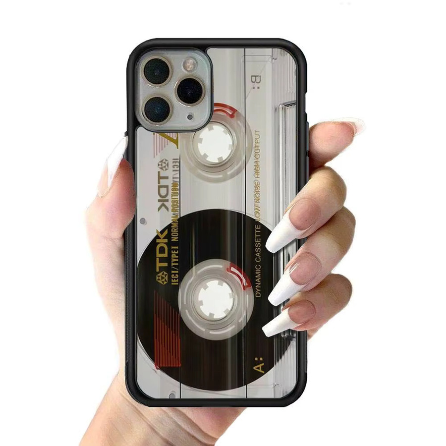 Magnetische Radio Band Kassette Handyhülle aus Silikon und PC für Apple iPhone 11 12 13 14 15 16 17 Pro Max Plus in Multicolour - Bild 2