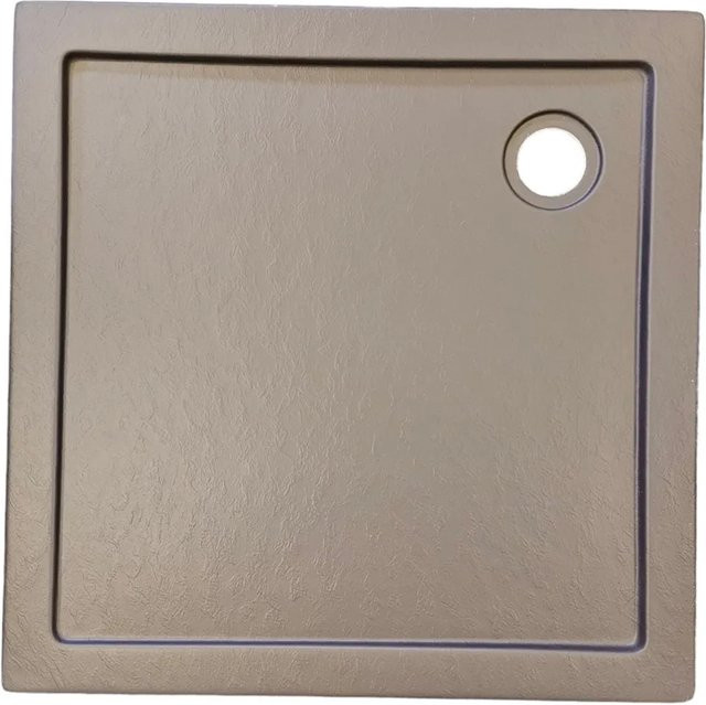 Sanotechnik Duschwanne Eckmodell Quadrat aus Acryl in Grau, B/T: 80 x 80 cm - Bild 1