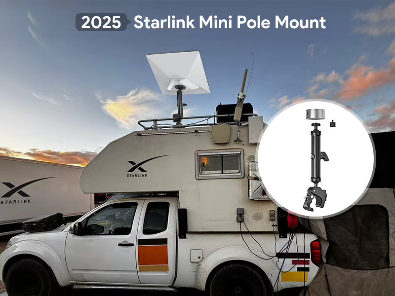 EDUP SK0146 Starlink Mini verstellbares Klemmbefestigungsset aus Aluminiumlegierung in Schwarz für Wohnmobil, Dachträger oder Balkon - Bild 5