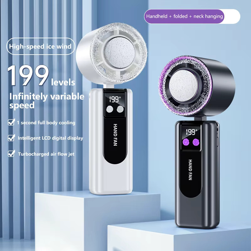 MIJIA Tragbarer Mini-Hochgeschwindigkeits-Kühlventilator mit 199 Gängen, Digitale Anzeige und USB-Aufladung - Bild 4