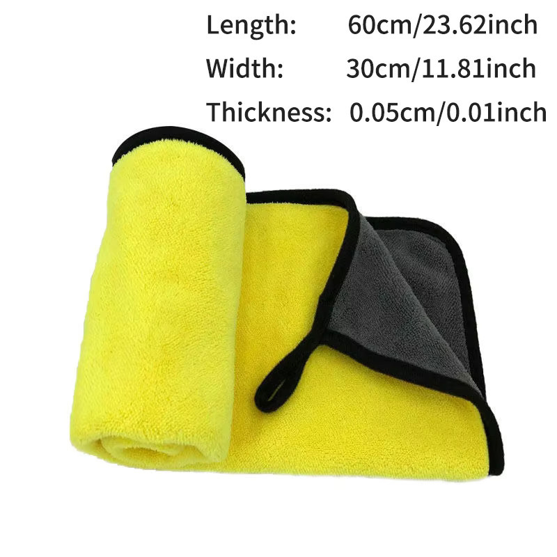 PetClear Haustiertuch aus Coral Fleece in Gelb, doppellagig und verdickt, super saugfähig und hypoallergen, B: 60 cm, T: 30 cm - Bild 2