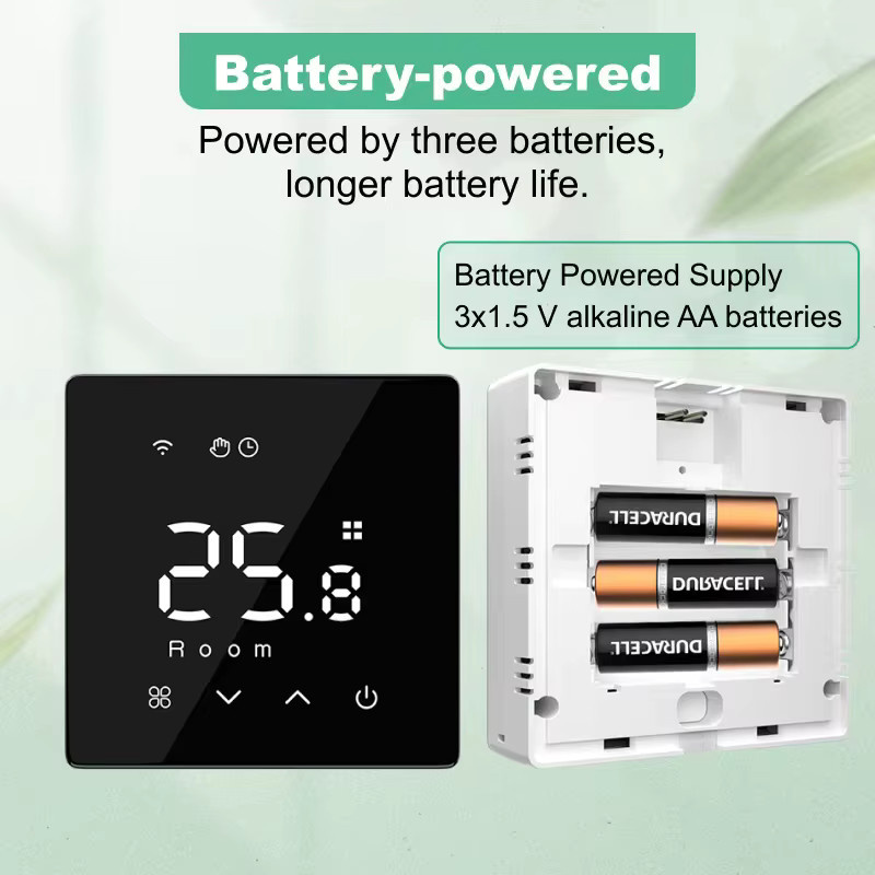 Tuya Smart Wifi Kessel Thermostat von ecobuy well, batteriebetrieben mit App-Steuerung und Smart Home Integration für Alexa und Google Home, Weiß oder Schwarz - Bild 2