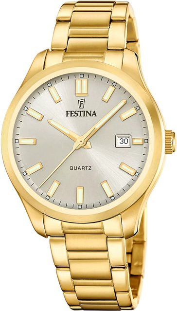 Festina Herrenuhr, Quarz, Edelstahl, 42 mm, Silber, 5 ATM - Bild 1