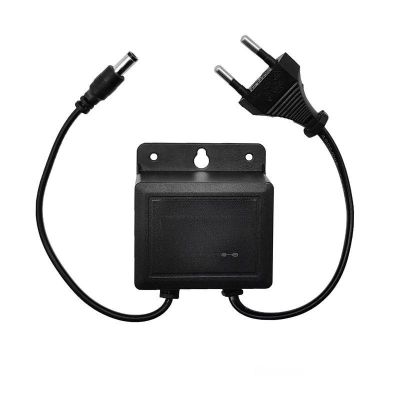 JIENUO Wasserdichtes Netzteil DC 12V 2A mit EU-Stecker für CCTV Sicherheitskameras, NVR und DVR, schwarz, Anschluss 5,5 x 2,1 mm - Bild 4