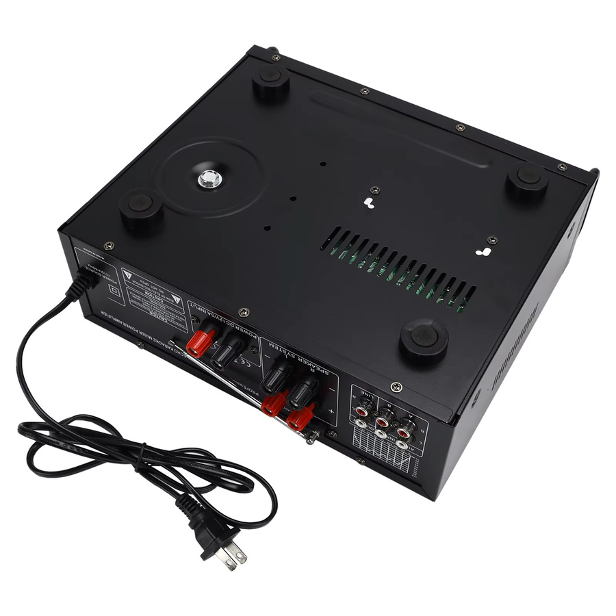 Sunbuck HiFi Stereo-Leistungsverstärker mit Bluetooth 5.0, 2000W, Karaoke, FM, USB und SD in Schwarz - Bild 4