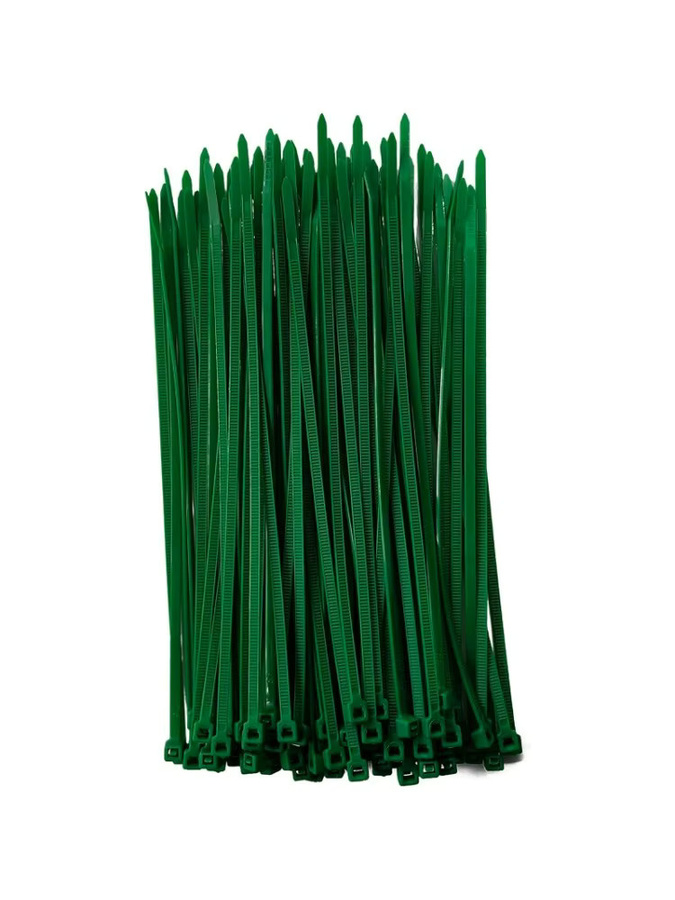 100 Stück lösbare Kabelbinder aus Nylon in Grün, Breite: 3,6 mm, Länge: 150–400 mm, wiederverwendbare Kunststoff-Kabelbinder - Bild 5