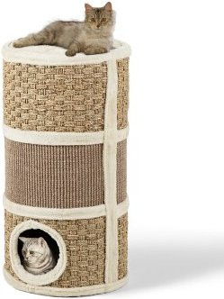 AniOne Kratztonne Sienna in Beige mit Höhle für Katzen - Bild 1