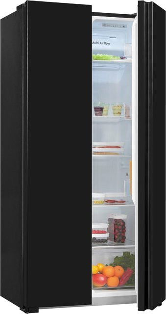 Exquisit Side by Side Kühlschrank SBS46-010F in Schwarz - Bild 1