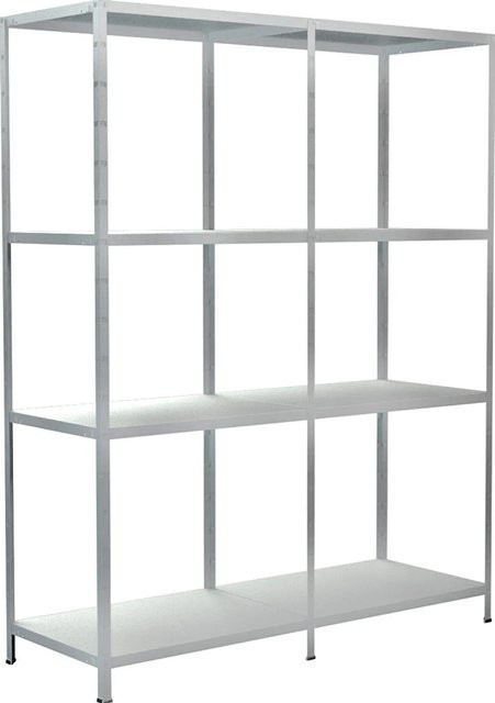 SCHULTE REGALWELT Steckregal-Set mit Anbauregal, Weiß, H 180 cm x B 180 cm x T 50 cm - Bild 1
