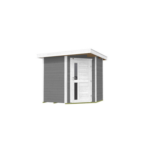 WEKA Gartenhaus 229 aus Holz mit Flachdach in Grau, B/T: 244 x 244 cm - Bild 3