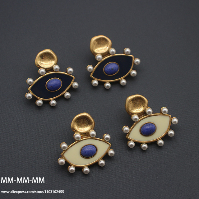 MM Ohrstecker, Perle, Gold, Damen, Vintage - Bild 1