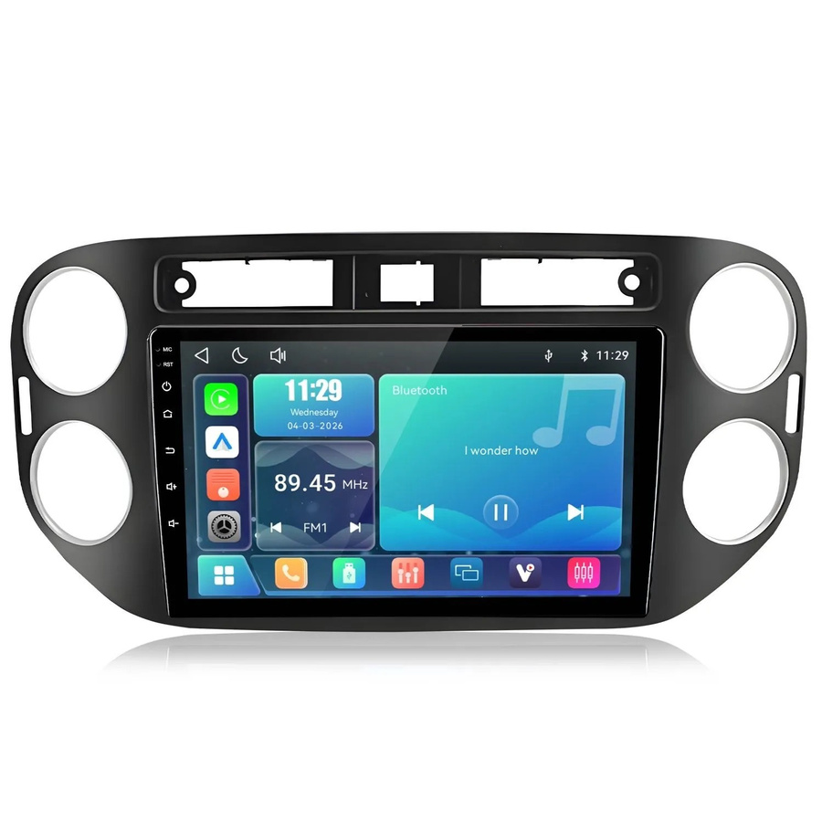 Junsun Autoradio für VW Tiguan 2006-2016 mit Linux, Schwarz, Wi-Fi und USB - Bild 2