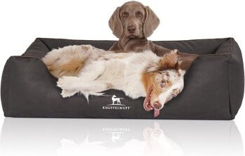 Knuffelwuff Hundebett Scottsdale Sofa aus Kunstleder mit erhöhtem Rand, Schwarz, B: 120 cm, T: 85 cm - Bild 3