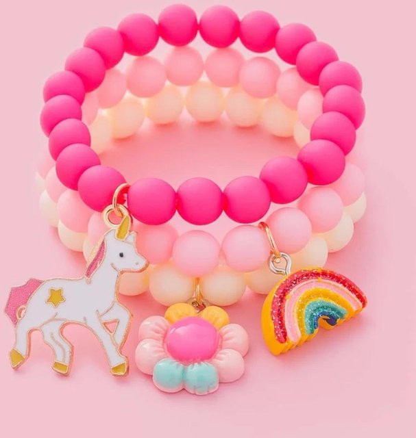 Armbänder Regenbogenpferd, Bunt, Damen, Mädchen, Kinder - Bild 1