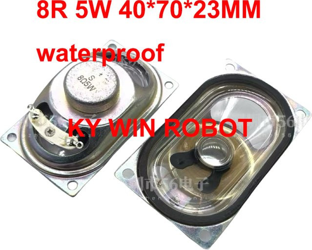 KY WIN ROBOT 2er-Set Wasserdichte LCD-TV-Lautsprecher 5W 8 Ohm 4070 in Silber, B/H: 40 x 70 mm, Tiefe: 23 mm - Bild 1