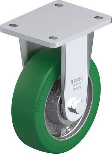 Blickle Bockrolle BO-GST 160K in Grün und Silber mit 160 mm Rad-Durchmesser und 600 kg Tragfähigkeit - Bild 1