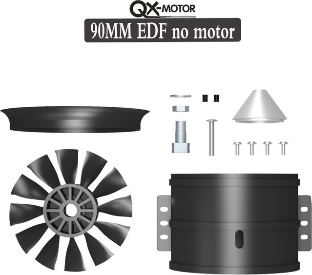 QX-MOTOR EDF Impeller, 12-Blatt, Kunststoff, Schwarz - Bild 1