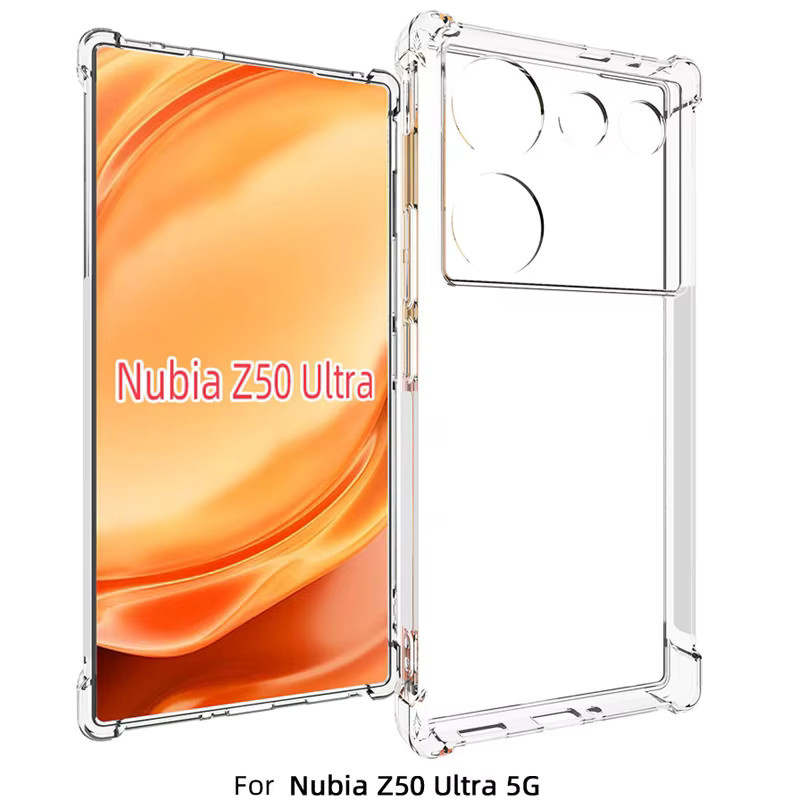 Stoßfeste Silikon TPU Schutzhülle mit Airbag-Funktion für ZTE Nubia Z50 Ultra NX712J in Transparent - Bild 6