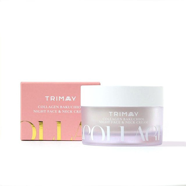 Trimay Collagen Bakuchiol Nachtcreme für Gesicht und Hals, Reife Haut - Bild 1