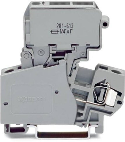 WAGO 281-623 Sicherungsklemme 10mm Zugfeder in Grau, 50 Stück - Bild 1