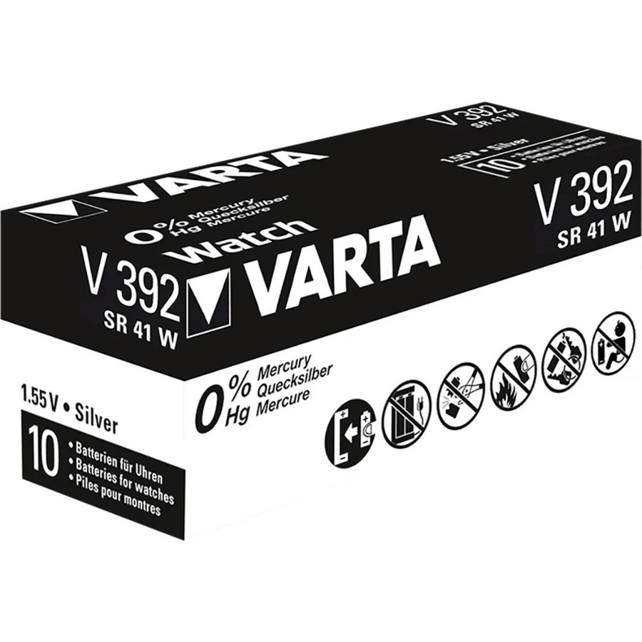 VARTA Silberoxid-Knopfzelle 392 in Silber und Schwarz - Bild 1