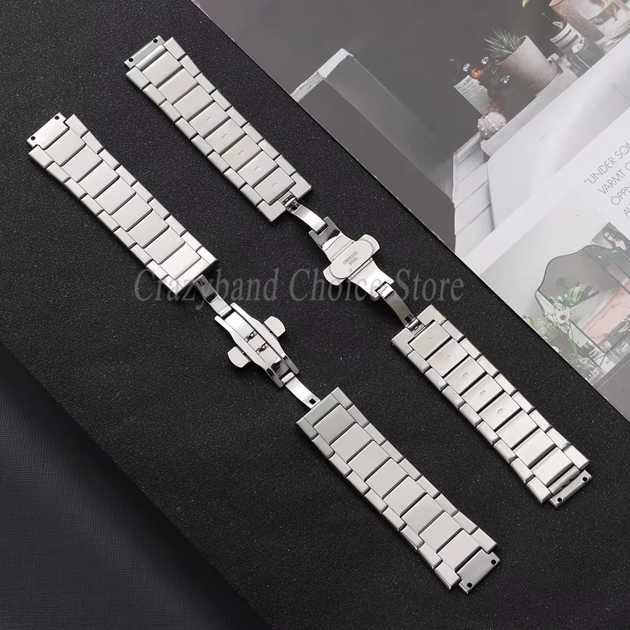 Hengbao Uhrenarmband Edelstahl, Silber, 27 mm, Unisex - Bild 5