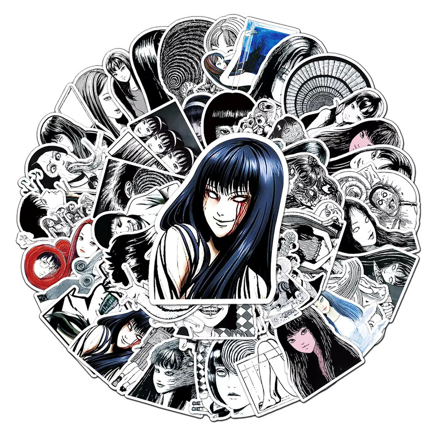 Bandai Kawakami Tomie Cartoon-Aufkleber, Mädchen, Bunt / Mehrfarbig, 10-teiliges Set - Bild 3