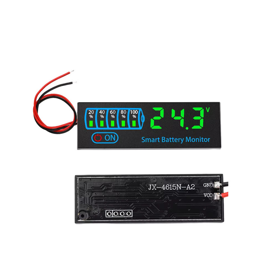 diymore Universal DC 7-55V LCD Display Modul zur Batteriekapazitäts- und Ladeanzeige für Säure- und Lithium-Batterien in Rot und Schwarz - Bild 5