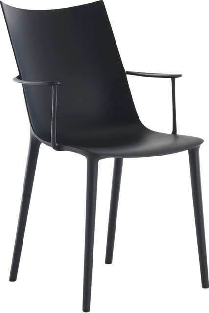 Kartell HHH Stuhl mit Armlehnen in Schwarz Matt - Bild 1