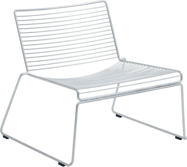 HAY Hee Lounge Chair in Silber aus pulverbeschichtetem Stahldraht mit Streifen-Design - Bild 1