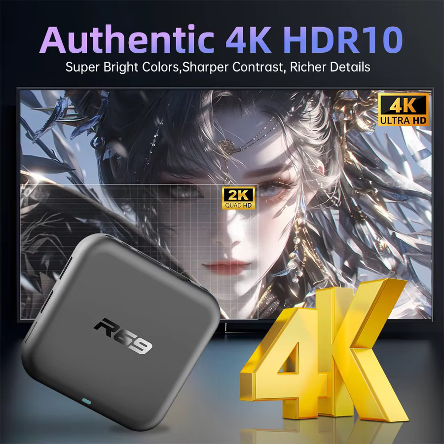 MORTAL Smart TV Box R69-1 mit Android 14.0, 4K UHD, 6 GB RAM, 128 GB ROM, Bluetooth 5.0 und WLAN - Bild 6