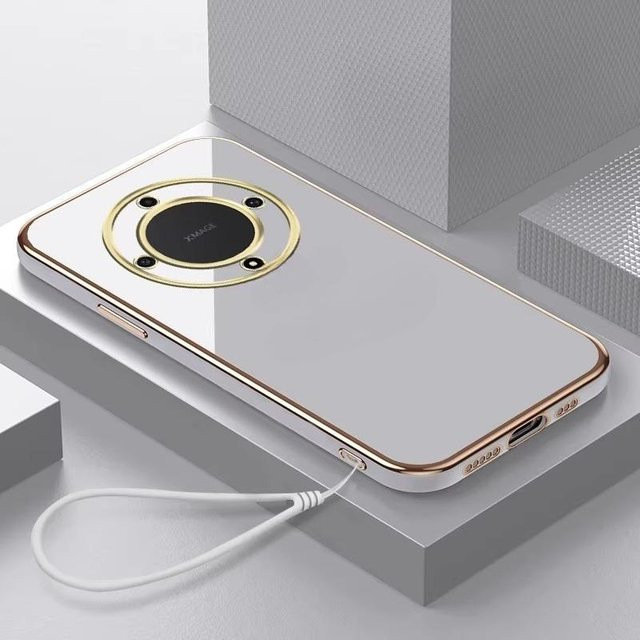 YULIN Silikon Handyhülle mit Kameraobjektivschutz und Lanyard für Honor Magic 8 Lite, X9D, X70 in Weiß - Bild 1