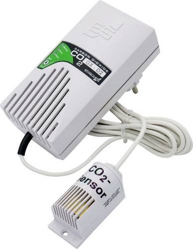 Schabus GX-D2 Kohlendioxid-Melder mit externem Sensor, netzbetrieben, Weiß - Bild 1
