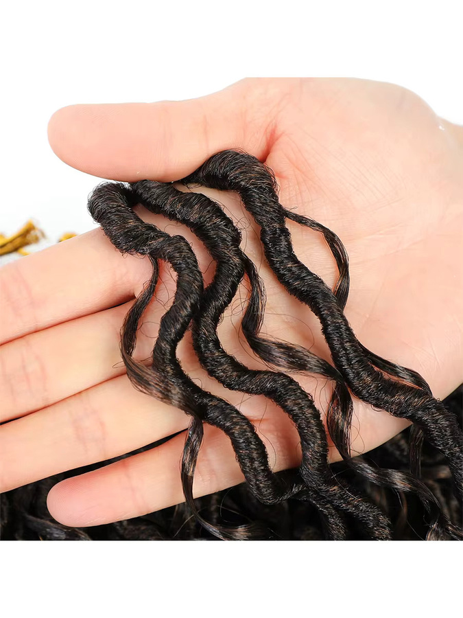 Goddess Locs Häkelhaar, Boho Faux Locs, Synthetik, Damen - Bild 5