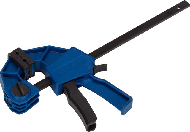 LUX-TOOLS Einhandzwinge in Blau mit Kunststoffelementen, Spannweite 150 mm - Bild 1