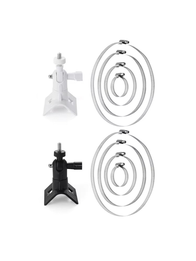 Shunmaii Verstellbare Kamerahalterung als Rohrhalterung mit 360 Grad Drehung für Ring Stick Up Cam und Ring Spotlight Cam in Schwarz oder Weiß - Bild 3