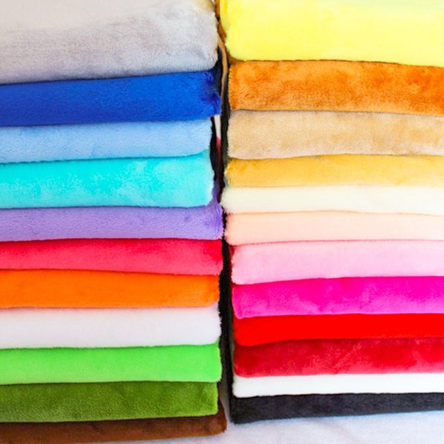 Findohope Plüschstoff aus Polyester in Gelb, weiches Textilmaterial für DIY-Projekte, Kissen und Decken, B/B: 75 x 45 cm - Bild 1