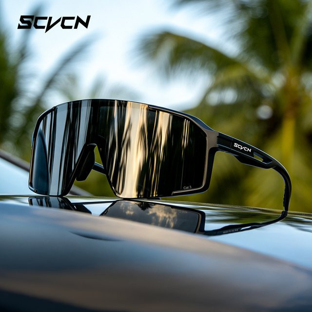 SCVCN Sportsonnenbrille, Unisex, Vollrand, Kunststoff - Bild 1