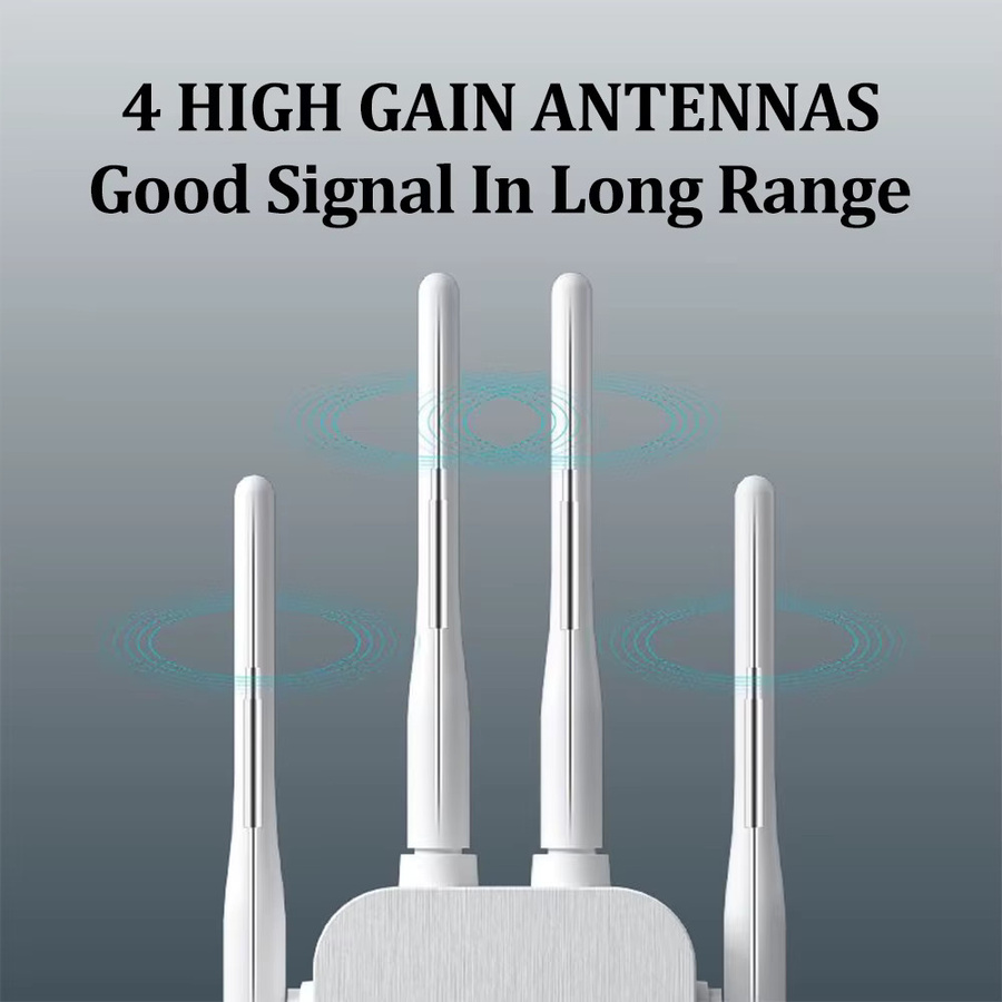 OPTFOCUS WiFi Repeater 300Mbps 2,4G Single Band Signal Booster in Weiß - Bild 3