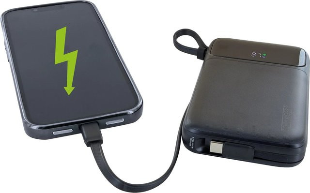 Schwaiger Powerbank LPBC1020 Magnetisch 10.000 mAh Schwarz mit USB-C, Lightning und USB-A - Bild 1