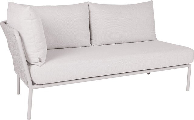 Stern Element Romy Lounge 2-Sitzer mit rechter Armlehne aus Aluminium in Greige und Vanilla Kissen aus 100% Polyacryl - Bild 1