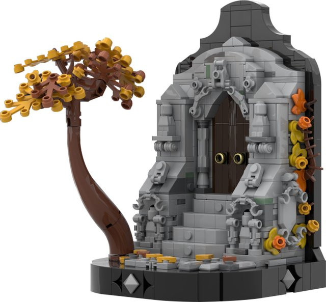 Gobricks MOC Gothic Buchstütze DIY Bausteine Modell Kreatives Spielzeug - Bild 1