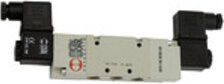 Riegler 5/2-Wegeventil, elpn., ext. Steuerluft, bistabil, G 1/4, 12 V DC, grau - Bild 1