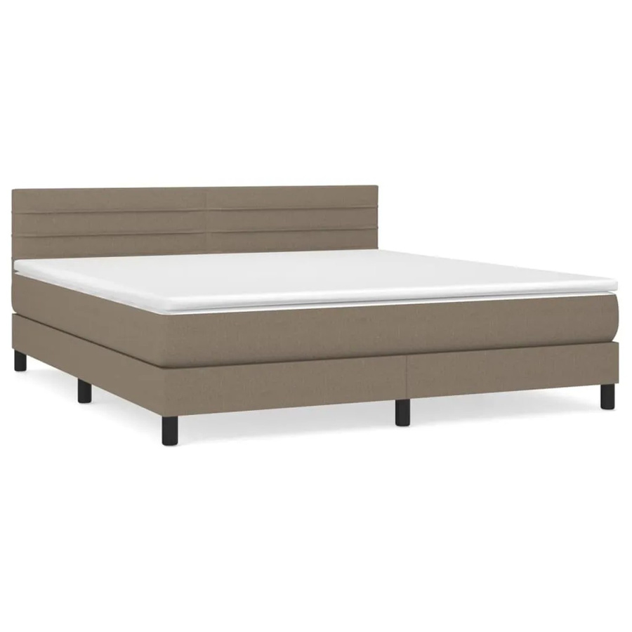 vidaXL Boxspringbett Hybrid mit Matratze in Taupe, B/T: 160 x 200 cm - Bild 2