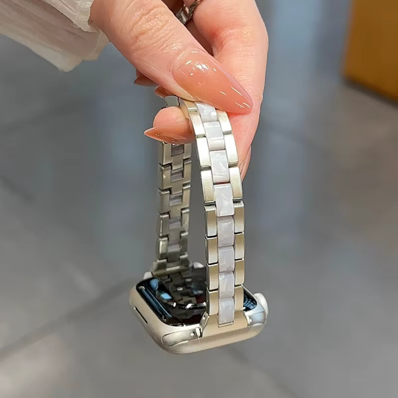 JBAILI Uhrenarmband Edelstahl, Kunststoff, Damen - Bild 2
