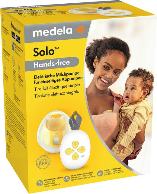 Medela Solo Hands-Free Elektrische Milchpumpe in Weiß und Transparent - Bild 1