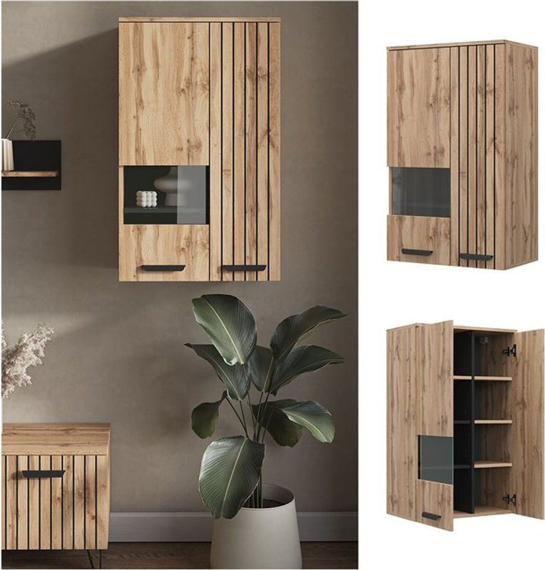 Vicco Hängeschrank Amber Eiche Wotan Braun mit 2 Türen Breite: 60 cm - Bild 2